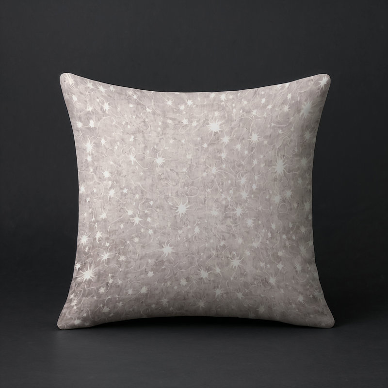 Coussin décoratif intérieur et extérieur Modern, Gris abstrait 70, Carré 16 po