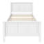 Lit plateforme simple avec lit gigogne et tiroirs, blanc