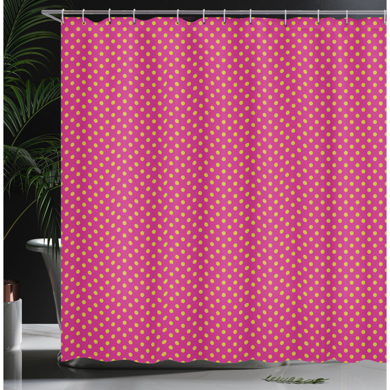  Rideau de douche et crochets féminins à motif nostalgique, H 70 po x l 69 po