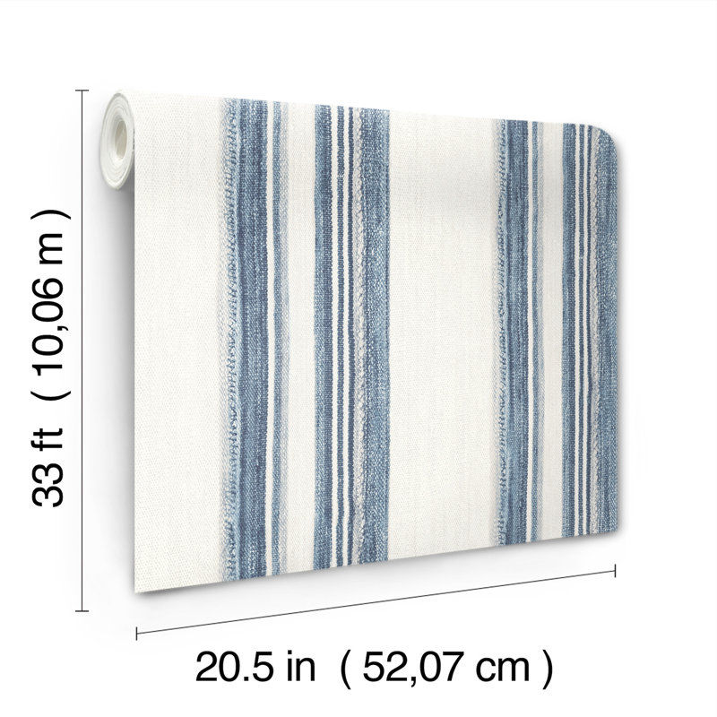 Loom Spun Indigo Wallpaper, Blue