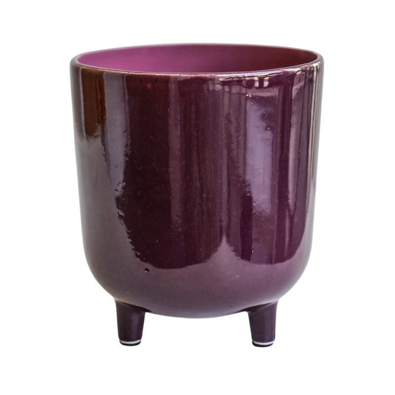 Lecce Speckled Planter, 19cm H x 16cm W x 16cm D, Grey