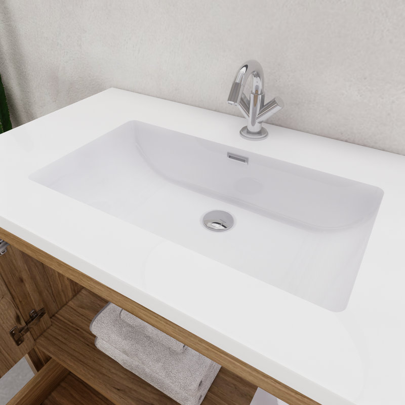 Ensemble de meuble-lavabo simple 35,5 ", Chêne