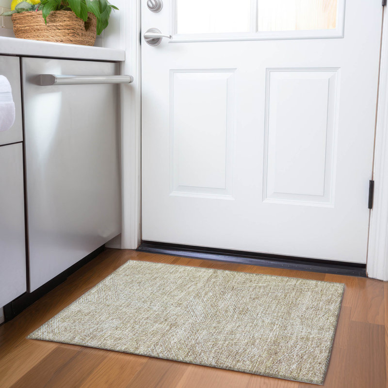 Premium Machine Washable Finchley AMF991 Lines Rug, Rectangle 1'8" x 2'6"