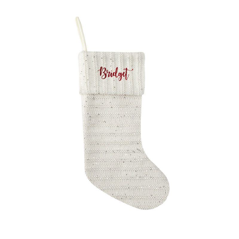 Glitter Knit Stocking, Yes