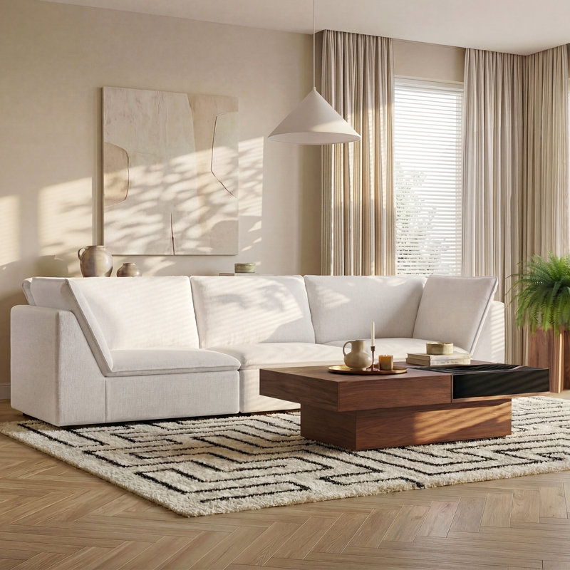 Clara 111"W Modern Upholstered Sofa