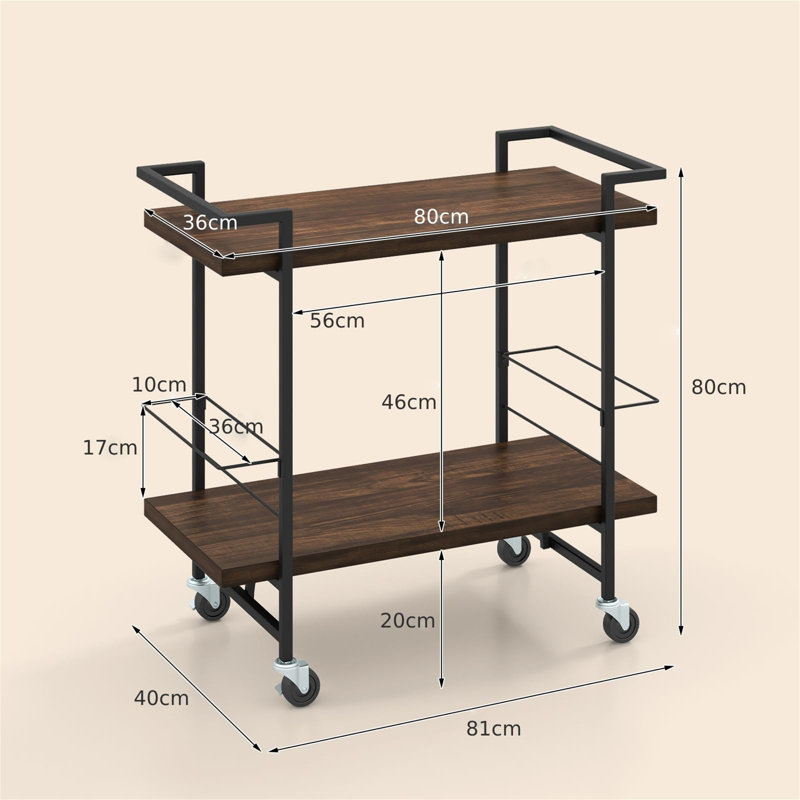 Albanne Metal Bar Cart