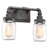 Claude 14'' W 2-Light Steel and Glass Vanity Light