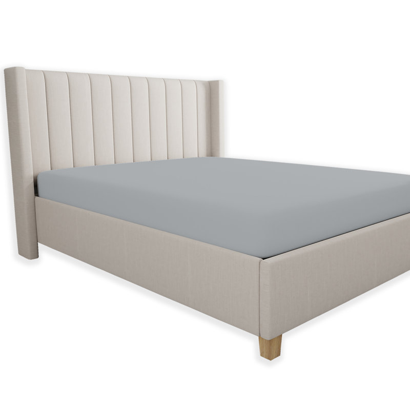 Drap-housse 100% coton ultra-léger, Drap-housse grand, Gris clair