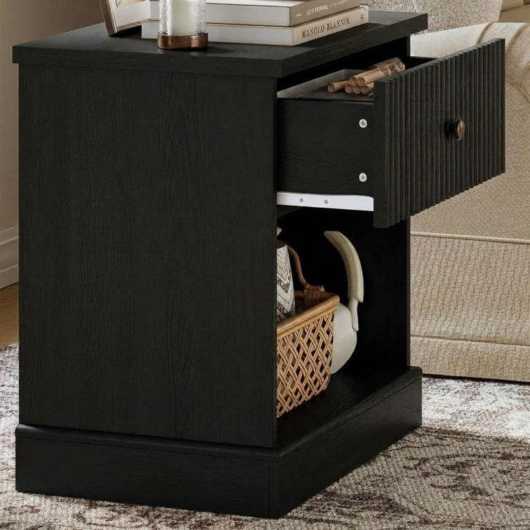 57.7cm W Solid Wood Bedside Table