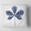 Carré, feuille de châtaignier bleu marine - Coussin décoratif à imprimé traditionnel-60158408