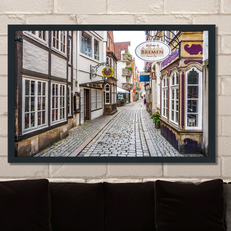 « bremen », reproduction de photo encadrée, H 27,5 po x l 39,5 po x P 0,75 po
