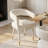 Modern 79" Rectangular Dining Table Set With 6 Upholstered Arm Dining Chairs-1066451027