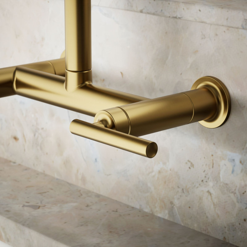 Purist Bridge Faucet, Vibrant Brushed Moderne Brass