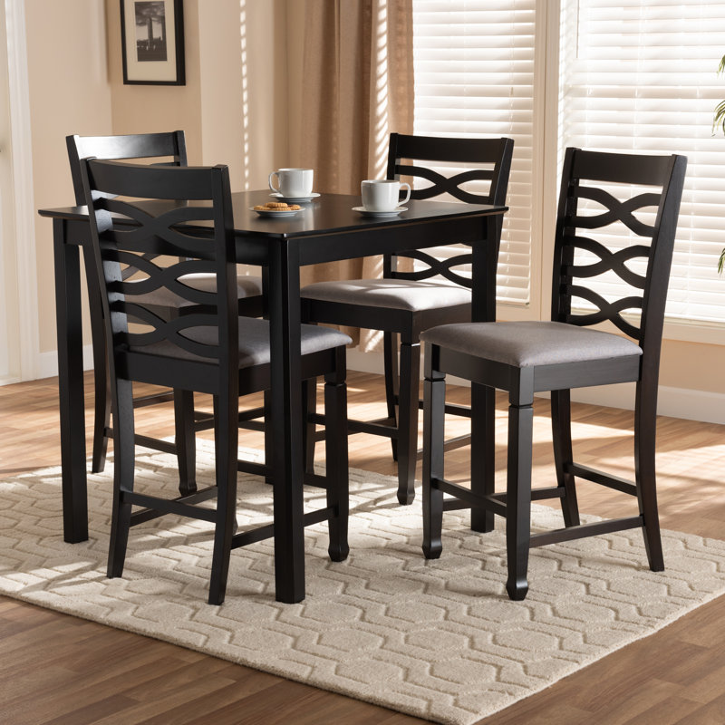 4 - Person Four Leg Dining Set, Gray