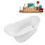 1399.5mm x 680.7mm Soaking Acrylic Bathtub-305826967