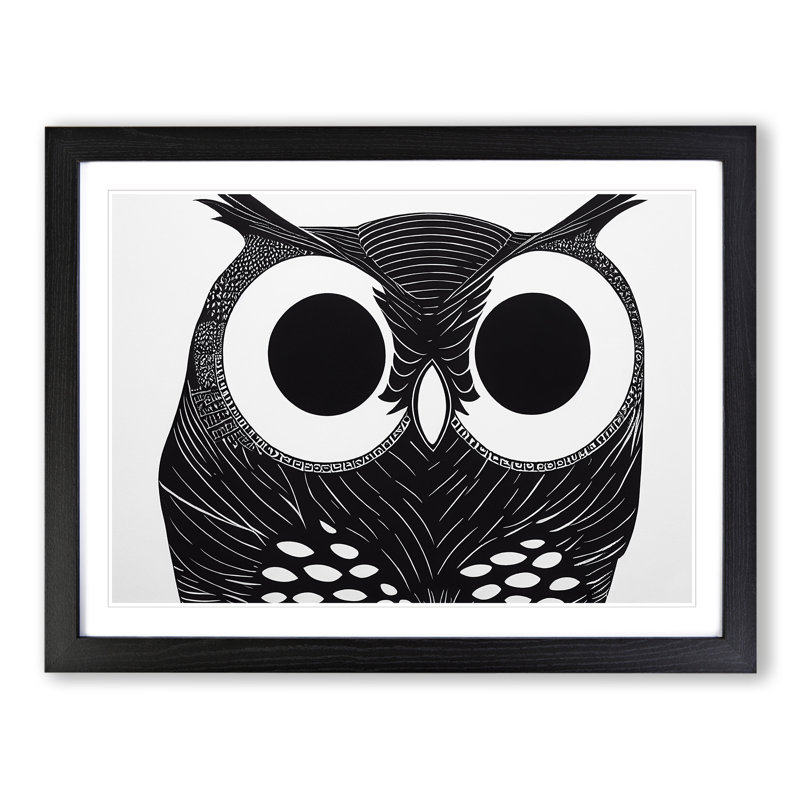 Unique Owl Art Vol.3 - Framed Print, Black, 46cm H x 64cm W x 2cm D