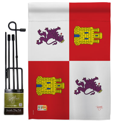 Double Sided 18.5'' H x 13'' W Polyester Flag Set