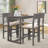 Practical Dining Table Set With rectangular Table leg frames and Four upholstered dining chairs-1734691214