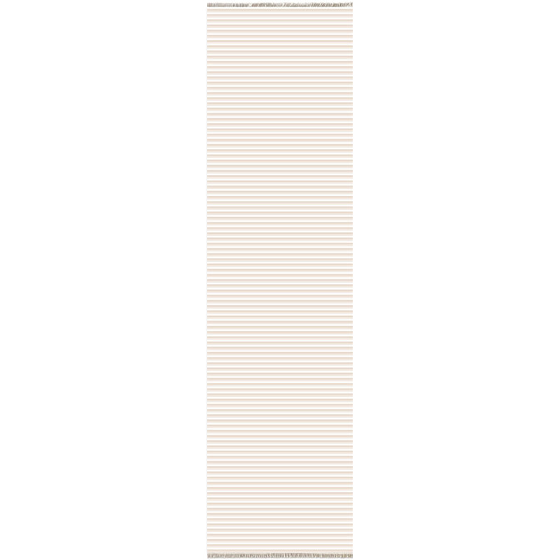 Pender Beige Striped Cotton Chenille Area Rug, Rectangle 5'3" x 6'7"