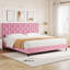Base de lit plateforme robuste avec tête de lit en tissu réglable en hauteur-187940905-187940910