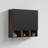 Black & Walnut Bathroom Floating Side Cabinet