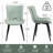Jimma Faux Leather Upholstered Wingback Dining Chair with Iron Legs -201034825