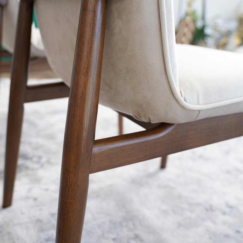 Chaise en velours Winta, Beige
