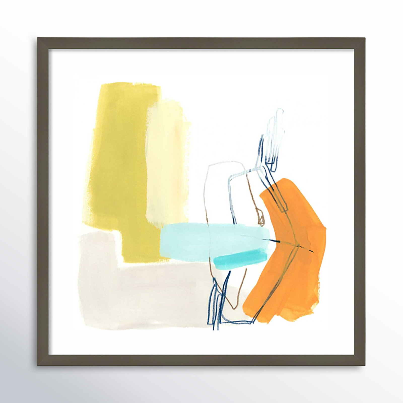 Adagio IV by June Erica Vess, Noir Black Framed Paper, 19.38" H x 19.38" W x 0.88" D