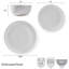 Mikasa Embossed Rope 12 Piece Dinnerware Set, Service for 4