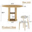 Table de salle à manger de 47,24 po (pour 2 à 4 personnes) avec deux chaises de salle à manger qui allie les styles moderne et campagnard-507659334