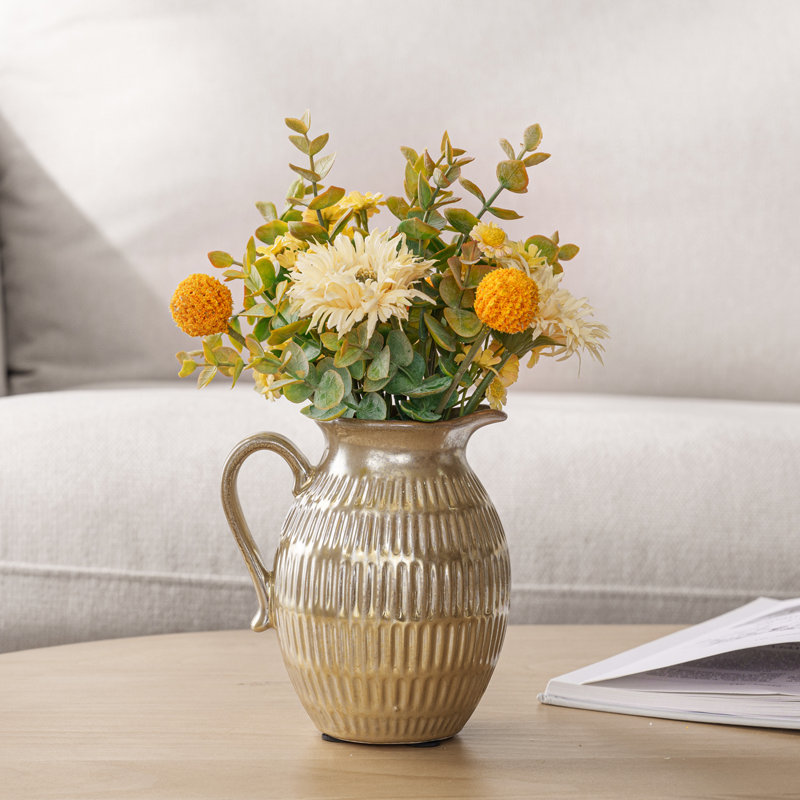 Nolyn Gold 14.5cm Ceramic Table Vase