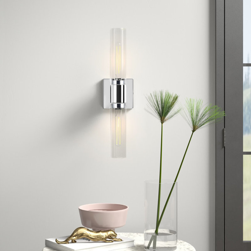 Anneruth Steel Armed Sconce, Polished Chrome