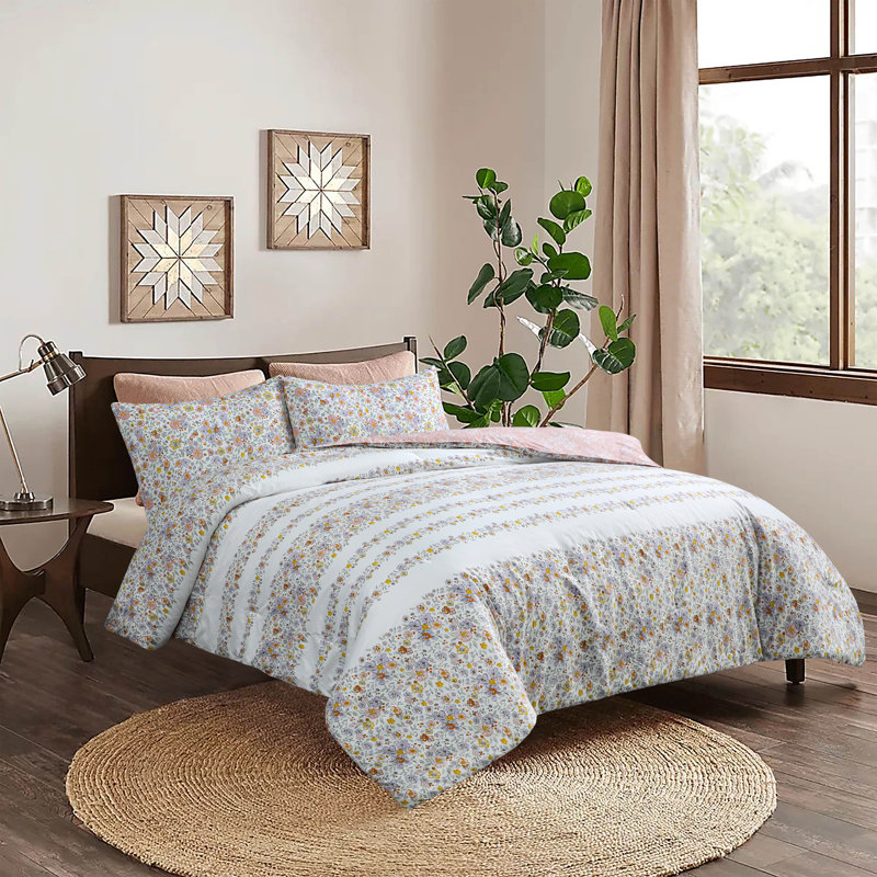 Ensemble d'édredon réversible en microfibre 3 pièces, Édredon très grand et 2 très grandes taies déc