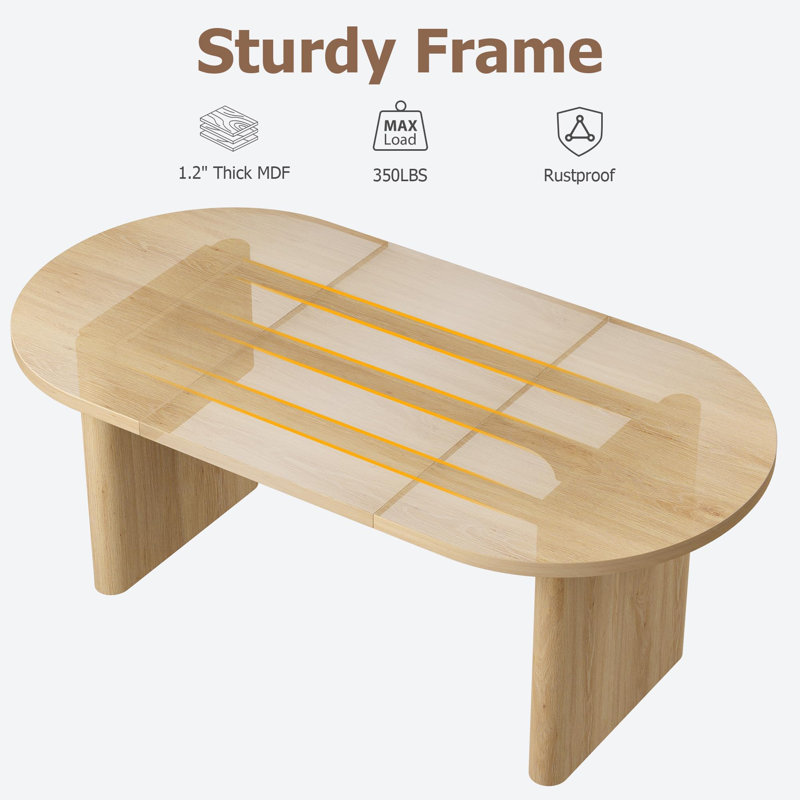 Table de salle à manger 63 ", Naturel, H 29,9 po x L 62,99 po x l 31,5 po