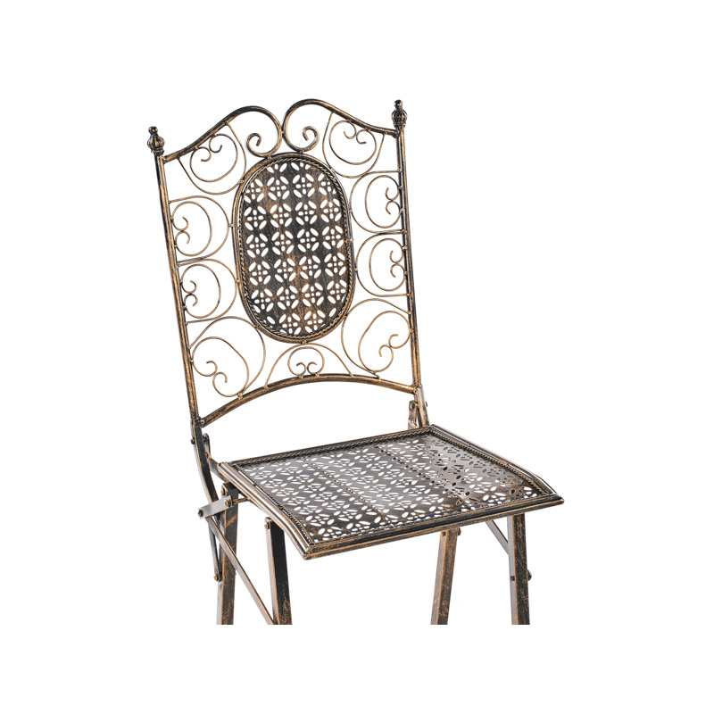 Bormio Lark Manor Bar Set with Iron Frame and Metal Outer Material