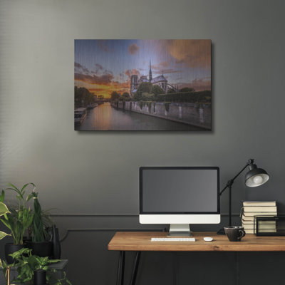 «Cathedral Sunset» par H.J. Herrera, art mural en métal, 24 po x 16 po