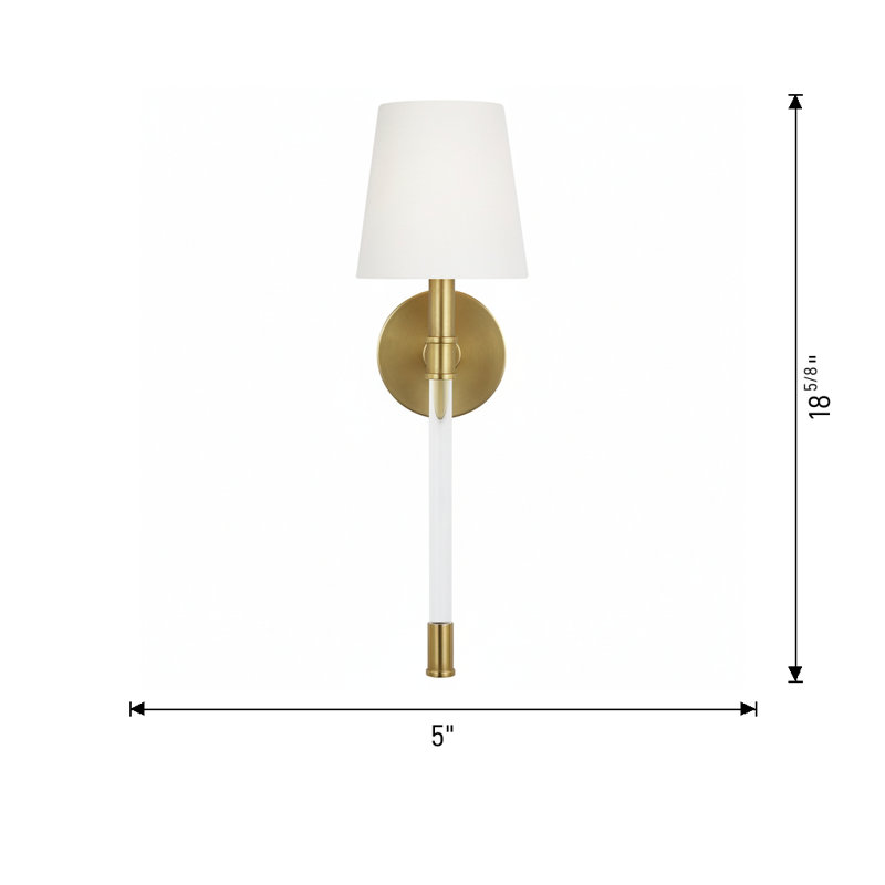 Hanover 1 - Light Wallchiere, Burnished Brass