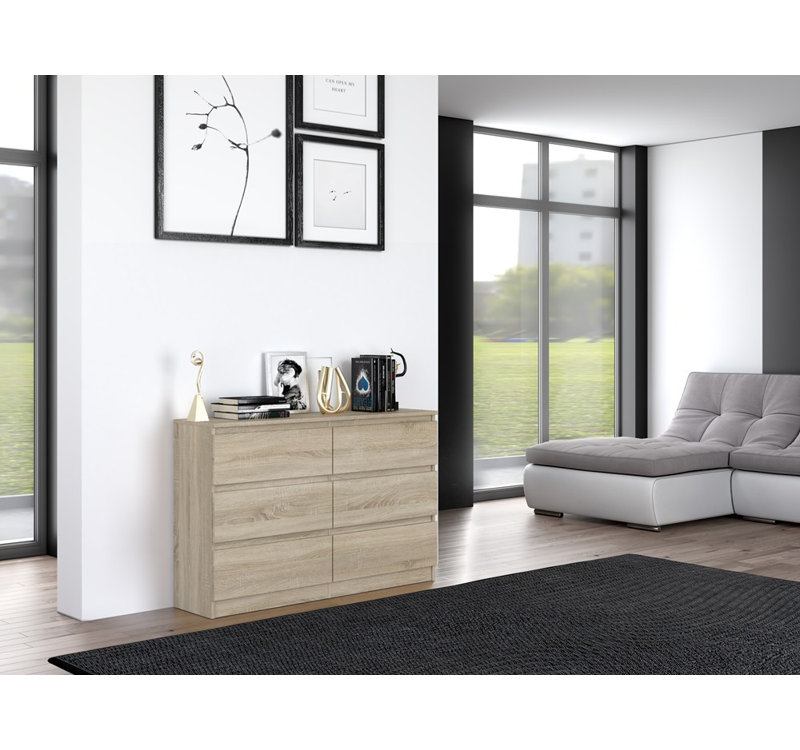 Shay 120 cm W Chest of 6 Drawers
