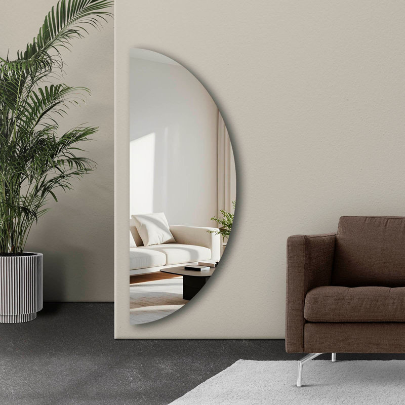 Miroir mural Modern Novelty, 20 po x 53,1 po | Verre de 4 mm d'épaisseur avec envers en EVA noir (0,8 po) | Décoration élégante et fonctionnelle pour le salon, la chambre à coucher ou le vestibule | Conception élégante pour les espaces contemporains