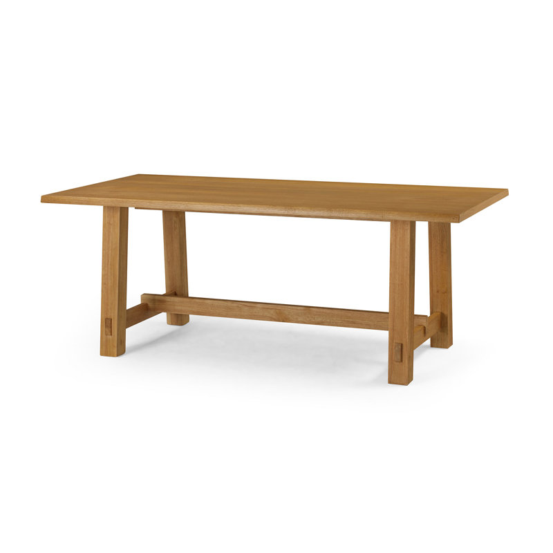 Maven Lane Yves Rustic Rectangular Wooden Dining Table, Weathered Natural Finish