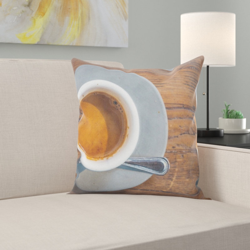 Coussin décoratif café