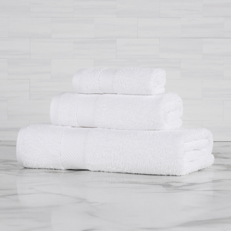 Ensemble de serviettes 3 pièces Kendell, Blanc