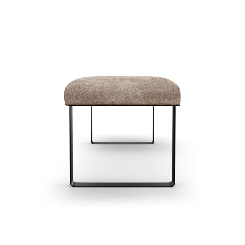 Narali Upholstered Bench, Cream/Black