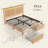 Fluted Panel Platform Bed with Storage, LED Lights & USB Charging-1089825229-1089825231