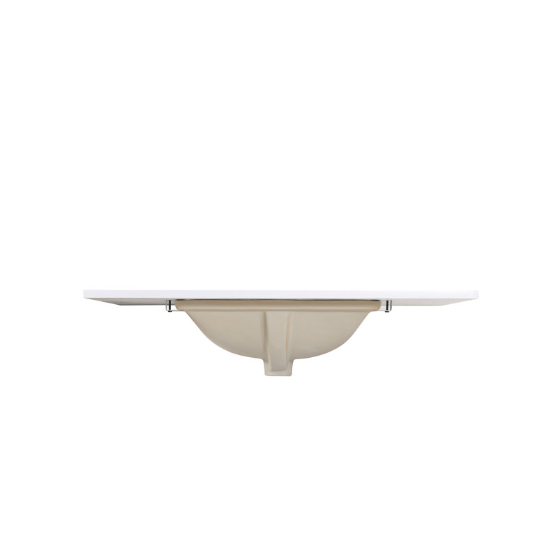 Snow White 37" Stone Vanity Top with Undermount Sink