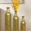 Ensemble de 3 vases décoratifs en métal