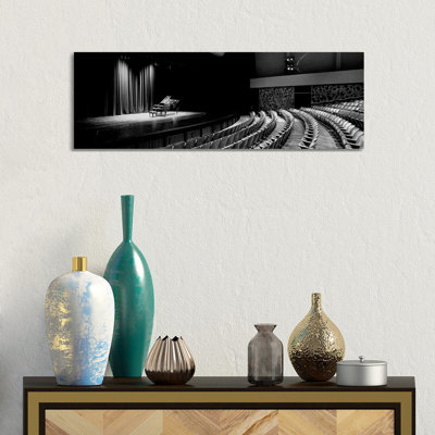 Grand Piano on a Concert Hall Stage, University of Hawaii, Hilo, Hawaii, USA I 1 Piece Wrapped Canvas Panoramic Wall Art