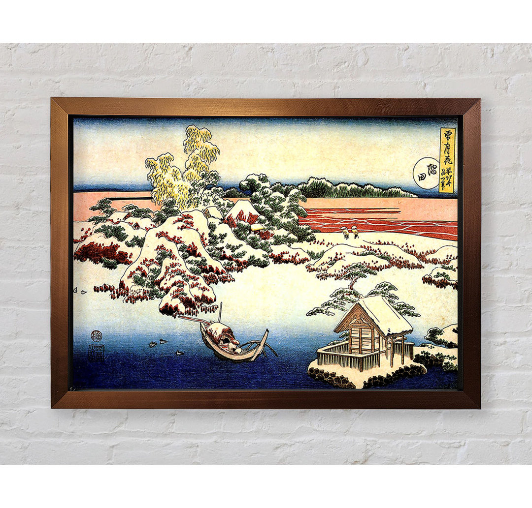 Winterlandschaft von Suda von Katsushika Hokusai - Einzelne Bilderrahmen Kunstdrucke