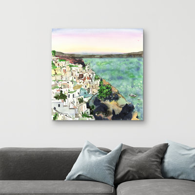 Landscape of crete - 32"x32" art on canvas
