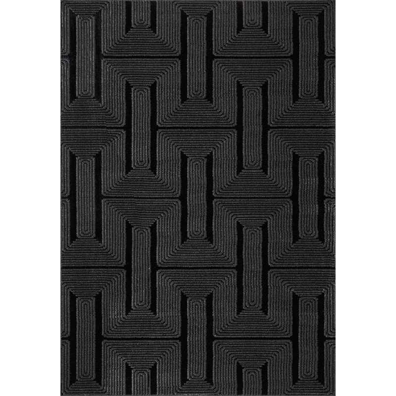Geometric Indoor / Outdoor Area Rug, Rectangle 160 x 230 cm